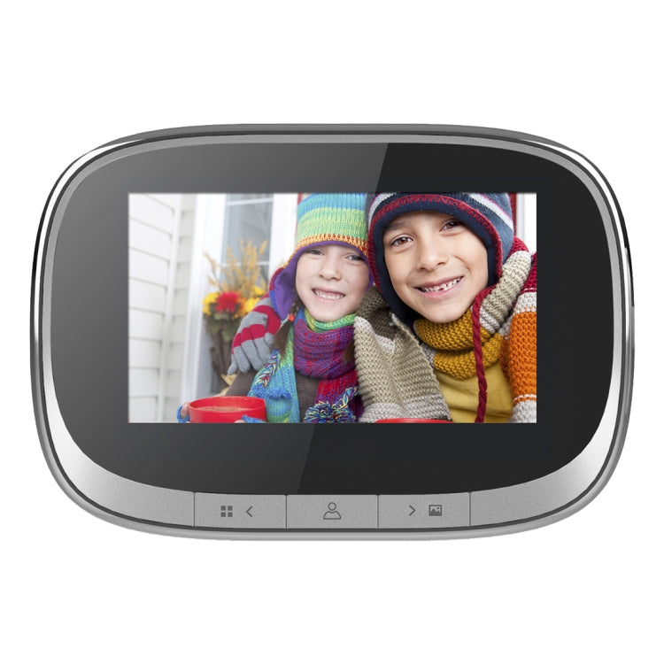 SF550 4.3 inch Screen 1.0MP Security Digital Door Viewer with 12 Polyphonic Music, Support PIR Motion Detection & Infrared Night Vision & 145 Degrees Wide Angle & TF Card (Black)