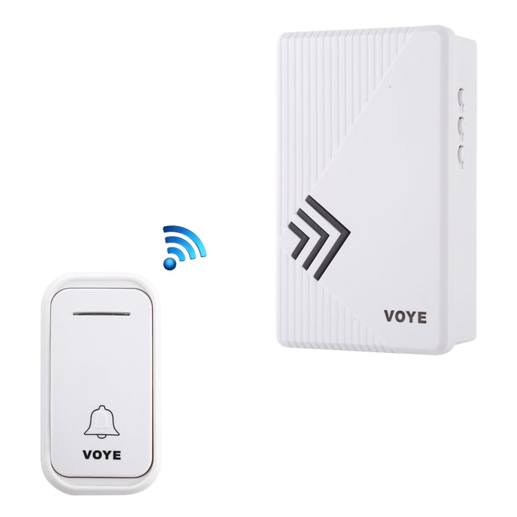 VOYE V022F Wireless Doorbell with 38 Polyphony Sounds (White)