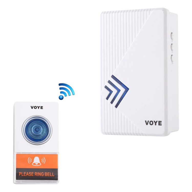 VOYE V022A Home Music Remote Control Wireless Doorbell with 38 Polyphony Sounds (White) - Personalize Your Doorbell Experience