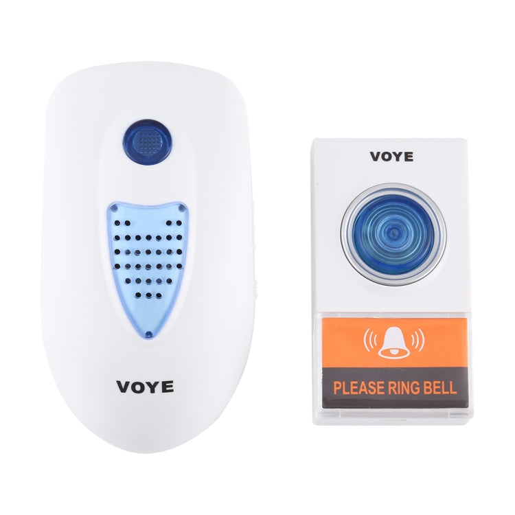 VOYE V003A Wireless Doorbell with 38 Polyphony Sounds, US Plug (White)