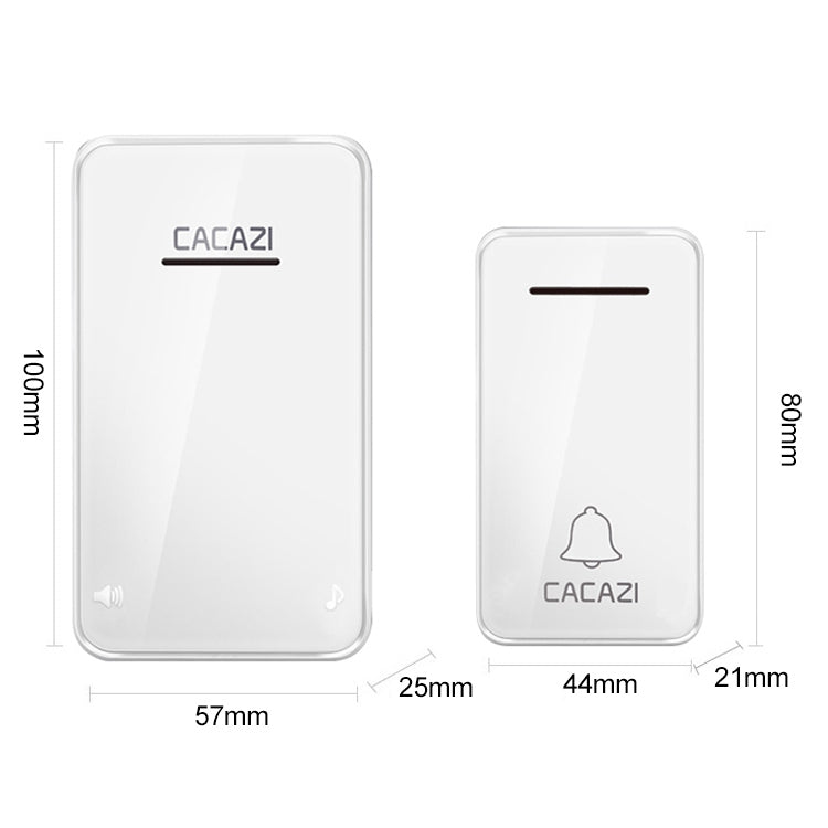 Self-Powered Wireless Doorbell with 48 Music Ringtones and 200m Range (EU Plug, White)