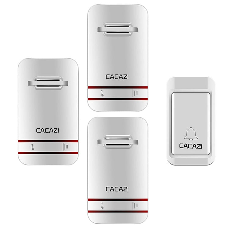 Wireless Home Kinetic Electronic Doorbell with Three Receivers and Self-Powered Technology, EU Plug