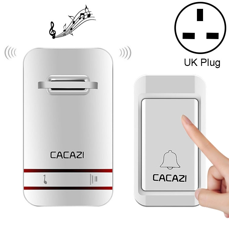 CACAZI V027G Kinetic Energy Wireless Doorbell - UK Plug