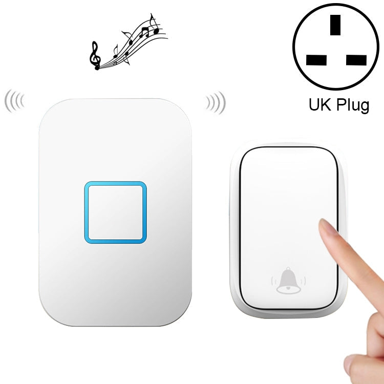 CACAZI FA88 Self-Powered Smart Home Wireless Doorbell with UK Plug (White)