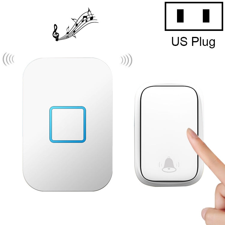 CACAZI FA88 Wireless Doorbell with Self-Powered, Long Range and Customizable Features (White)
