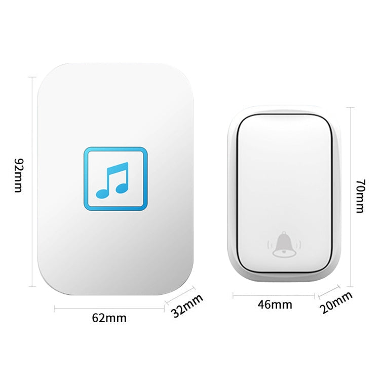 CACAZI FA86 Self-Powered Long-Range Wireless Doorbell with Customizable Options