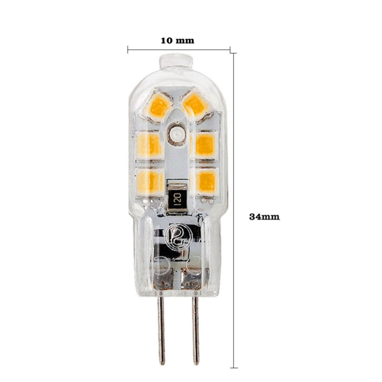 10 Pack YWXLight AC 220-240V G4 3W 12LEDs 2835SMD Dimmable LED Peanut Lamp (Warm White)