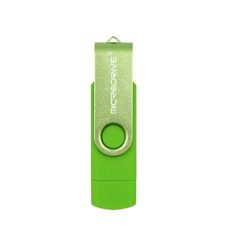 Green 128GB MicroDrive USB 2.0 Dual-Use OTG Metal U Disk
