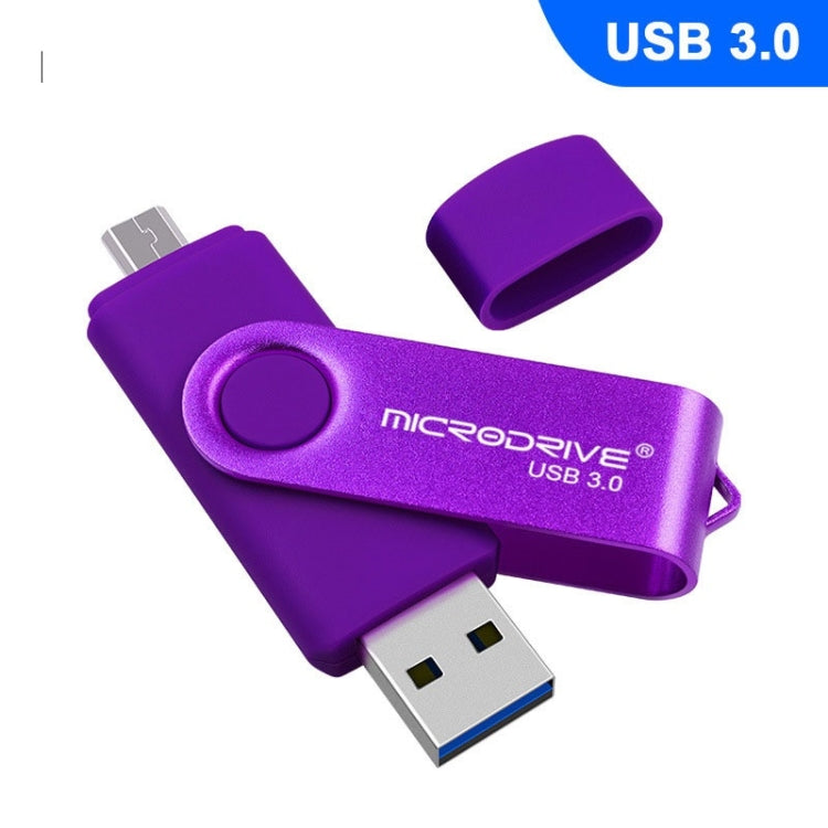 Dual-Use 16GB MicroDrive USB 3.0 U Disk for Android Phones and Computers (Purple)