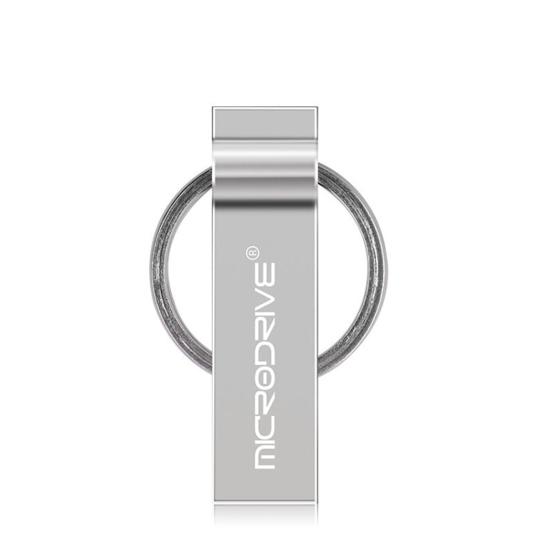 8GB USB 2.0 Metal Keychain U Disk (Grey)