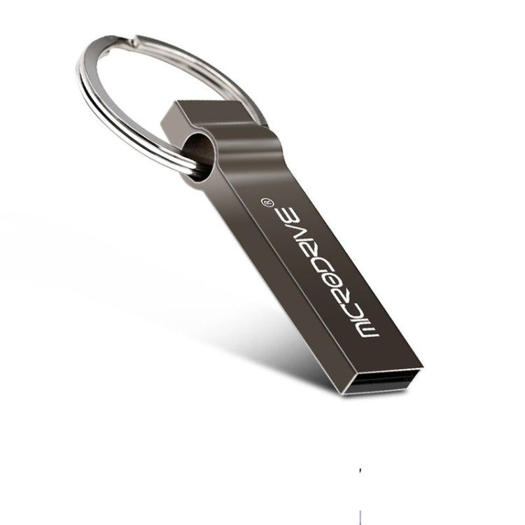 Grey Metal Keychain U Disk with 32GB Storage