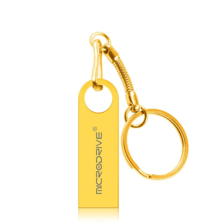 32GB MicroDrive Metal Waterproof USB 2.0 High Speed U Disk (Gold)