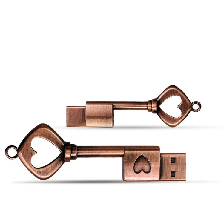 Copper Love Key 8GB USB 2.0 MicroDrive U Disk