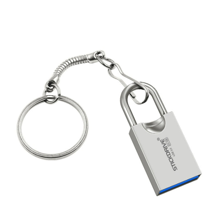 STICKDRIVE 16GB USB 3.0 High Speed Creative Love Lock Metal U Disk (Silver Grey) - Waterproof and Shockproof