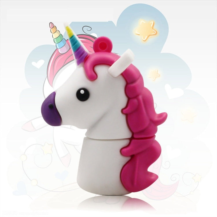 8GB USB 2.0 Unicorn Shaped U Disk White