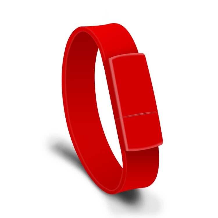Fashionable Red MicroDrive 64GB USB 2.0 Wristband U Disk
