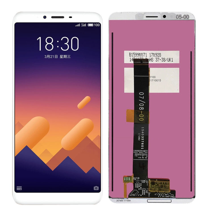 Replacement White LCD Screen and Touch Screen Digitizer Assembly for Meizu E3