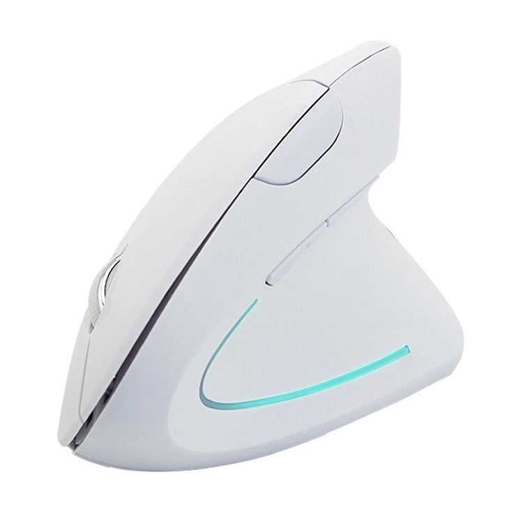 Ergonomic Wireless Vertical Mouse with Customizable DPI (White)